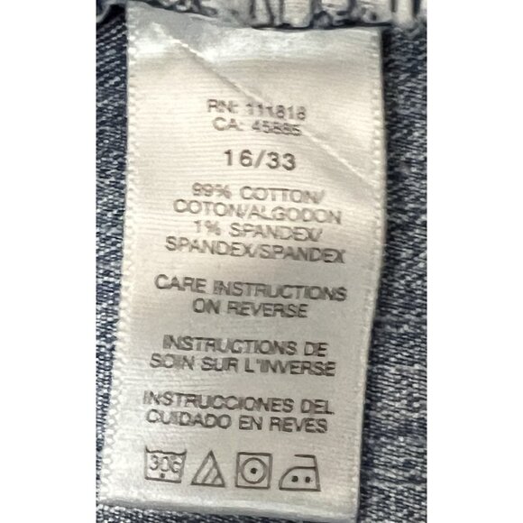 Michael Kors Womens Jeans 16 Bootcut Blue Stretch Denim 31.5" Inseam 11"Hi Rise - Picture 6 of 16